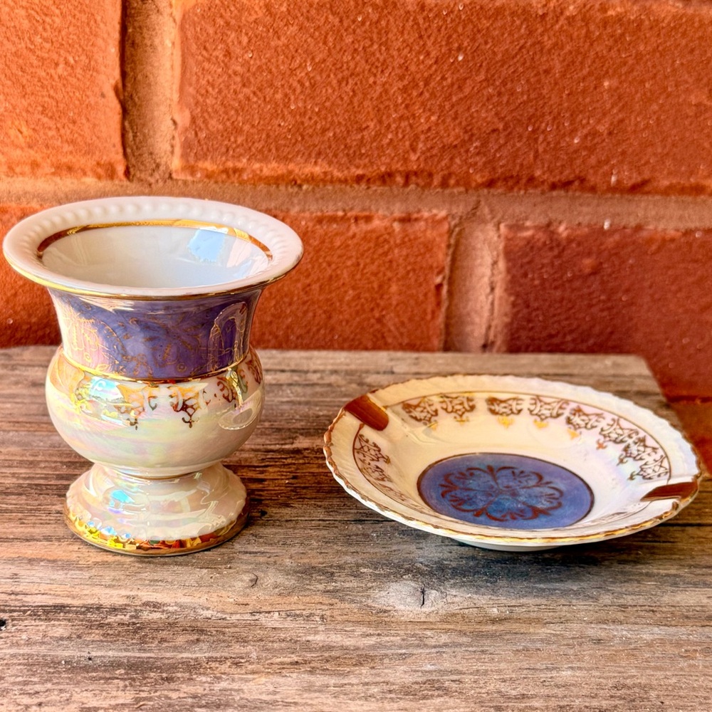 Original Arnari Creation Japanese Sake Cup & Saucer Royal Crown Numbered 55/1203